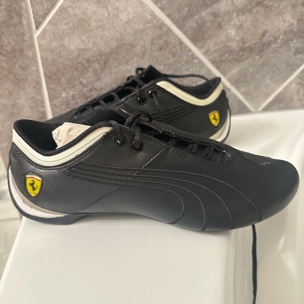 Puma Ferrari Black and White Men's Sneakers